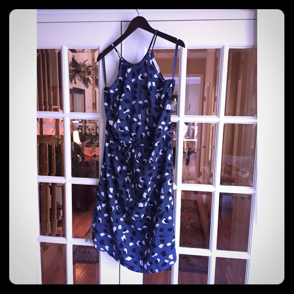 LOFT Summer Halter Dress NWT 💙🖤